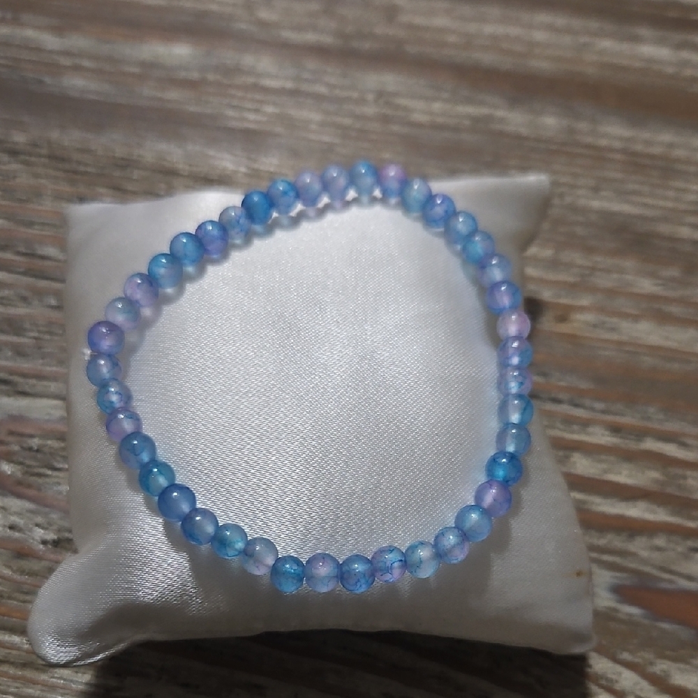 Blue Beaded Bracelet
